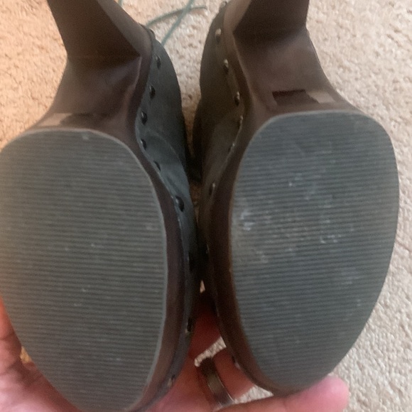 Ladies Colin Stewart lace-up clog graphite leather size 7.5. - Picture 8 of 10